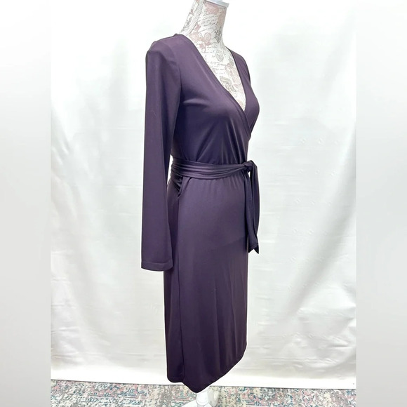 Kenneth Cole eggplant wrap dress size small excellent condition - Picture 6 of 9